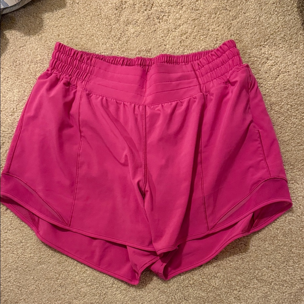 Lululemon pink running shorts